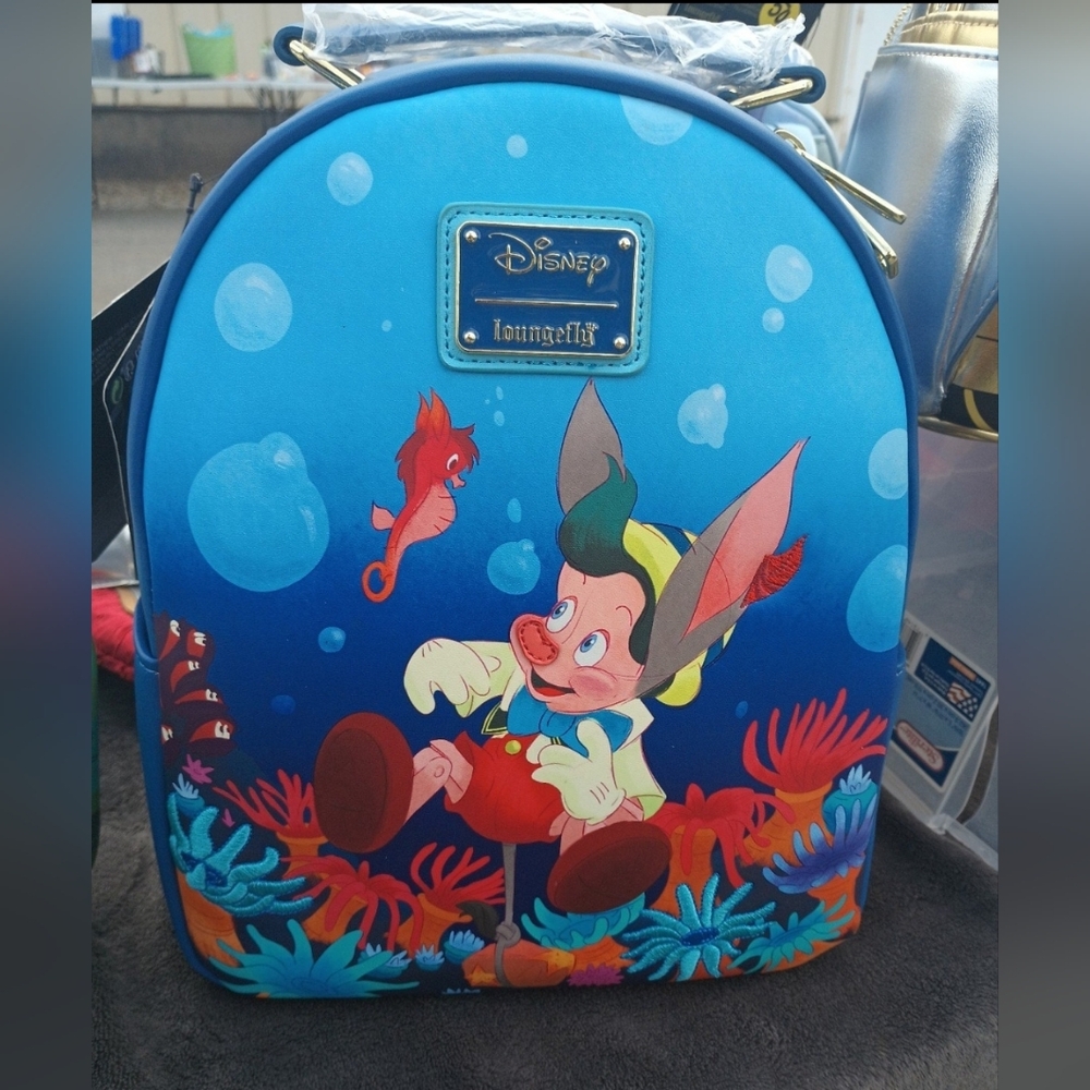Disney Pinocchio Loungefly mini backpack & wallet set